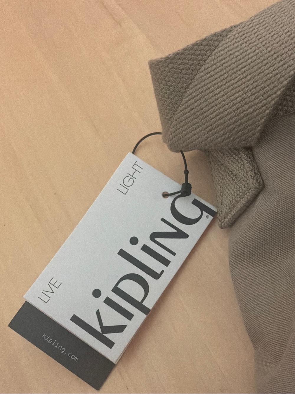 Kipling Taupe Canvas Tote with Coin Pouch and Charm - Picture 9 of 9